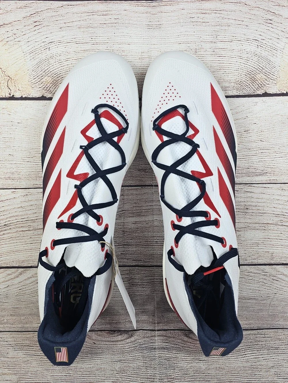 Adidas Adizero Electric+ 2.0 USA Mens Size 15 Metal Baseball Cleats KK1071 NWOB